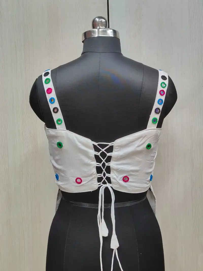Rasiya Mirror Work Corset Blouse - View 2