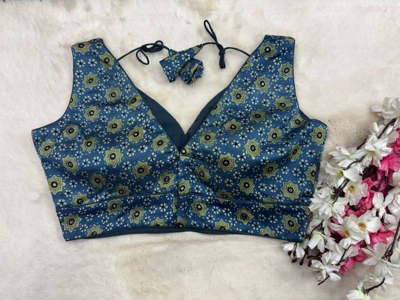 Ajrakh Silk Blouse - View 12