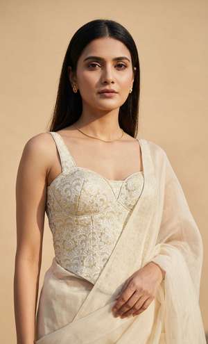 Ivory Regal Corset Blouse
