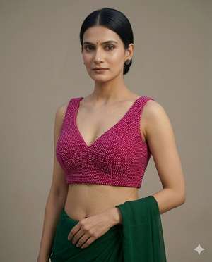 Pink Motiwork Blouse