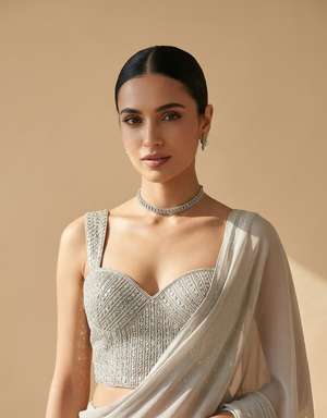 Celeste Crystal Bustier Blouse